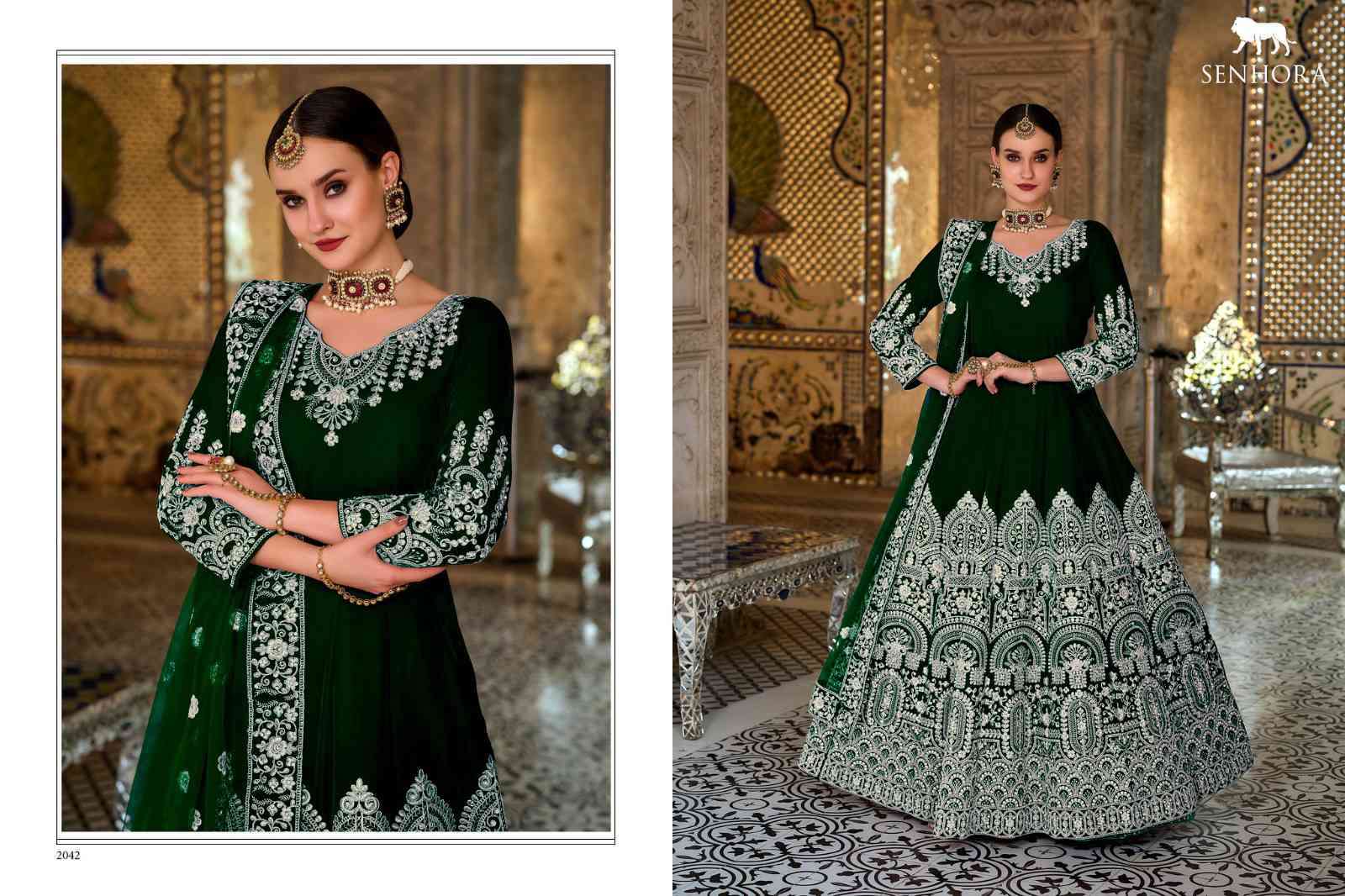 Senhora Dulhan Vol 42 Wedding Wear Designer Velvet Gown New Collection Exporter view 12