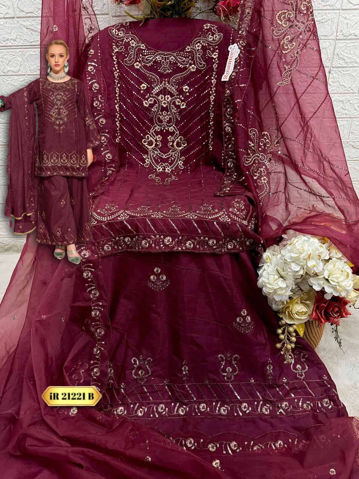 Fepic IR 21221 B Organza embroidered Designer Pakistani Suit Ensemble view 2