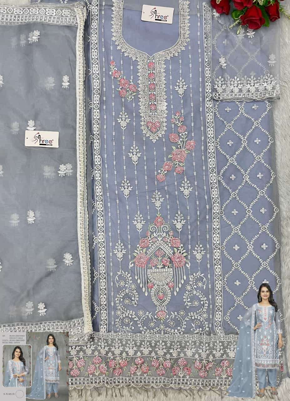 Shree Fabs S 5143 Colors Pakistani Designer Organza Embroidered Suit Wholesalers view 9