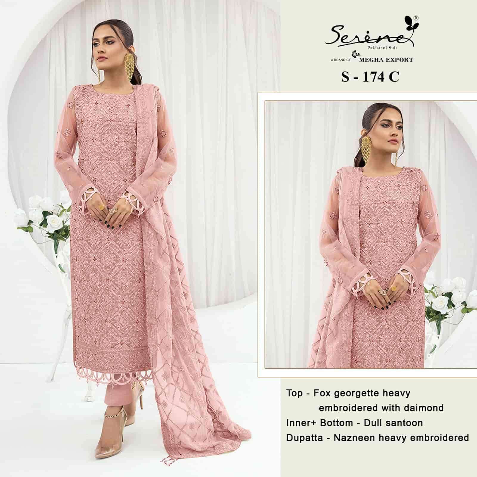 Serine S-174 Embroidered Pakistani Salwar Suit view 3