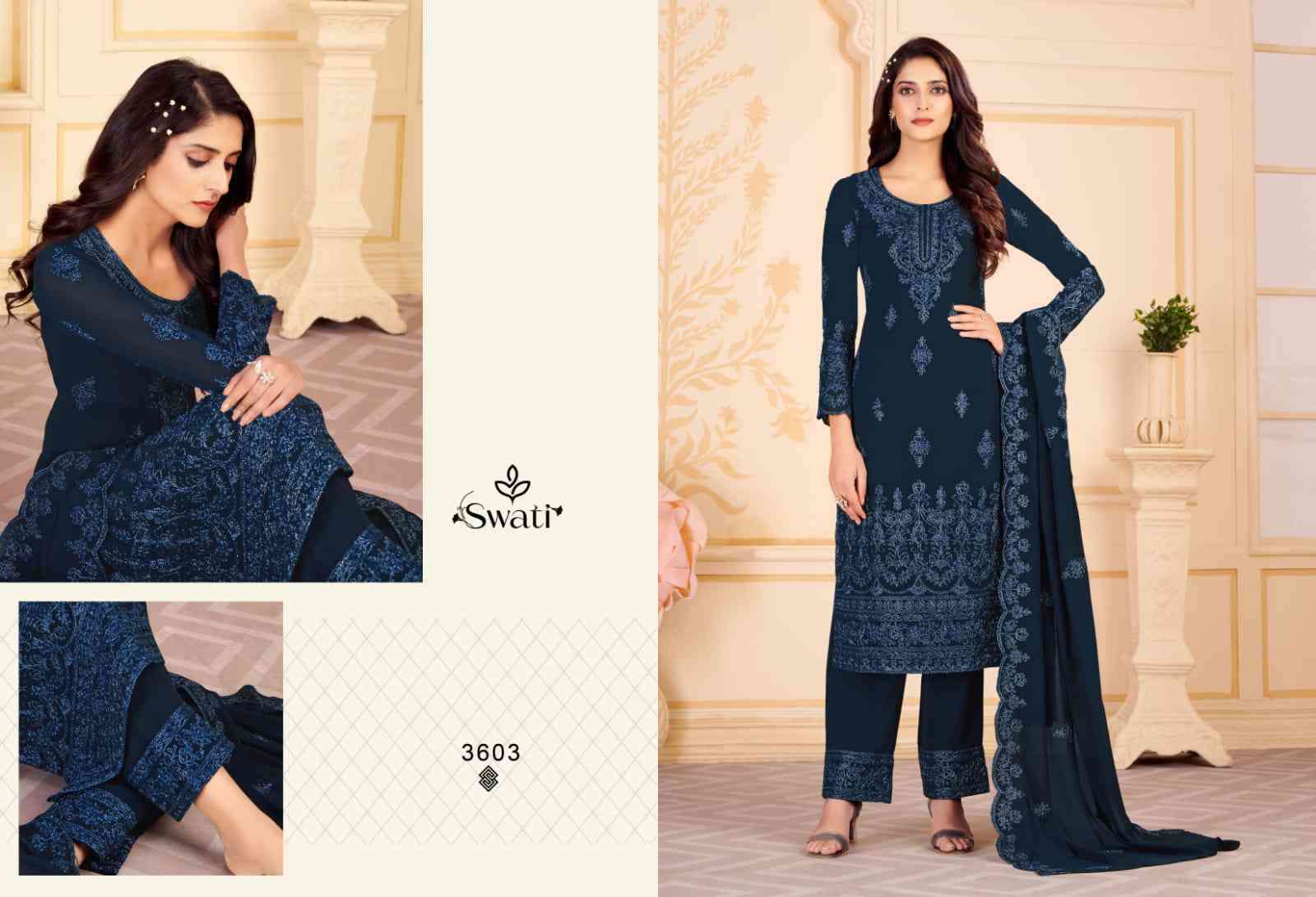 Swagat Swati 3601 To 3607 Designer Straight Suit New Collection view 7