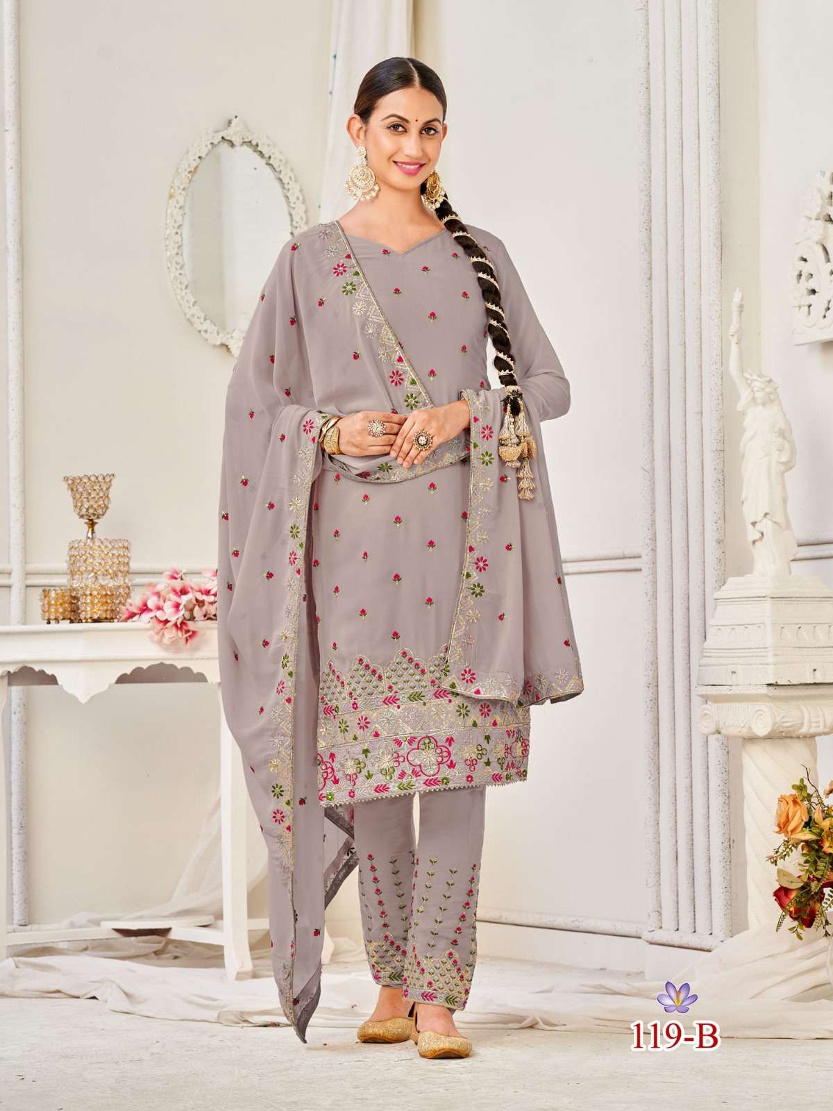Alfaaz Liyana 119 Colors Fancy Georgette Festive Wear Dress New Collection view 7