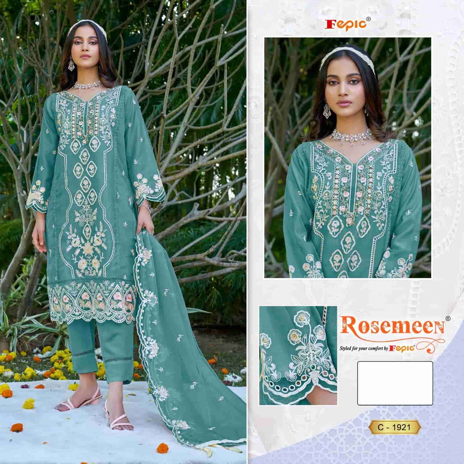 Fepic C 1921 A Festive Wear Style Designer Pakistani Embroidered Suit Exporter