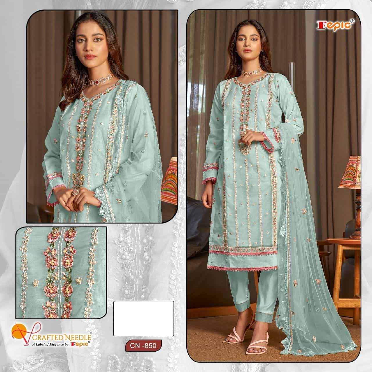 Crafted Needle CN 850 By Fepic Festive Wear Designer Readymade Pakistani Collection view 4