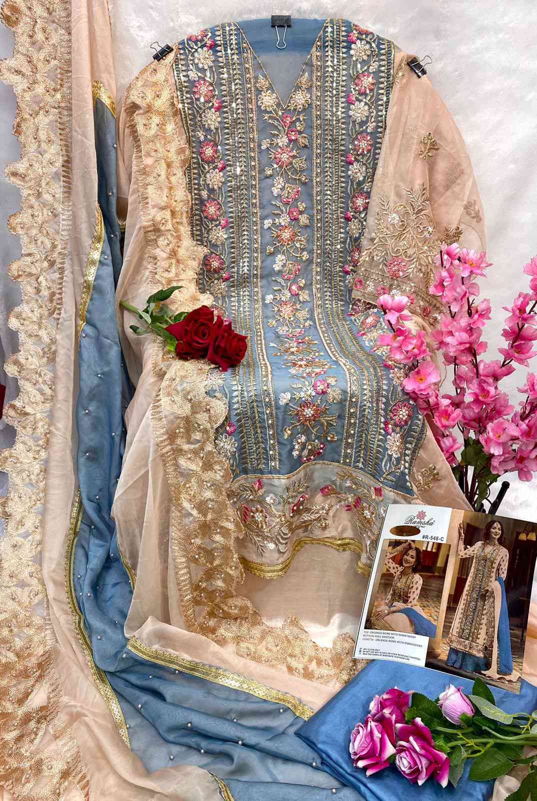 Ramsha R 548 Nx Heavy Work Pakistani Dress Latest Collection Exporter view 8