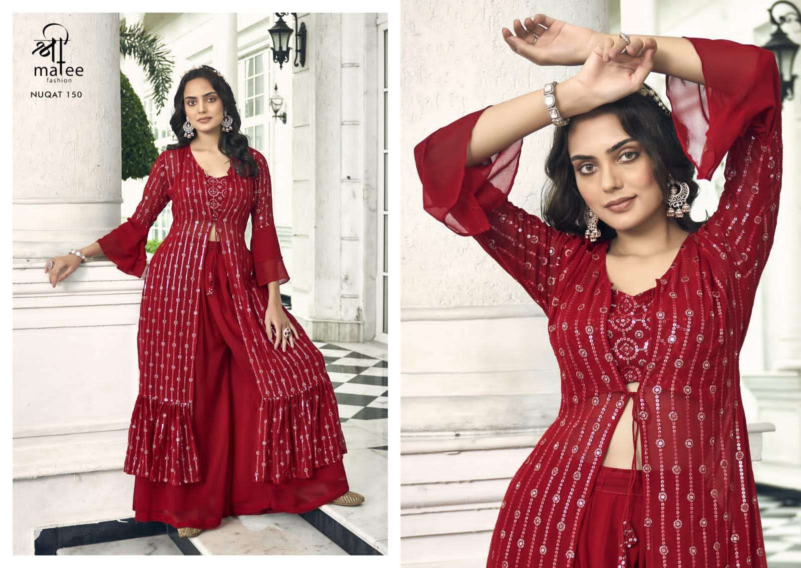 Shreematee Nuqat Partywear Shurg Style Designer 3 Piece New Arrivals view 7