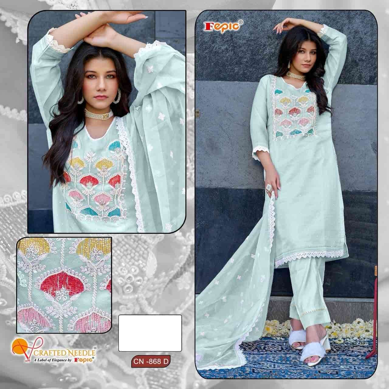 Crafted Needle CN 868 By Fepic Fancy Designer Style Pakistani Readymade Collection view 5