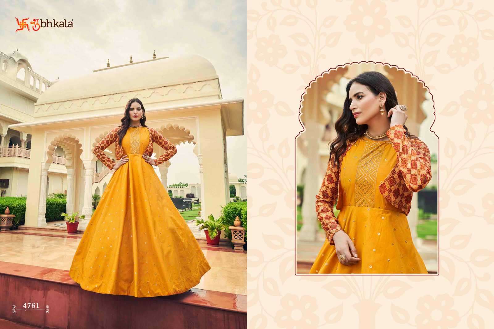 Shubhkala Flory Sequined Anarkali Gown view 5