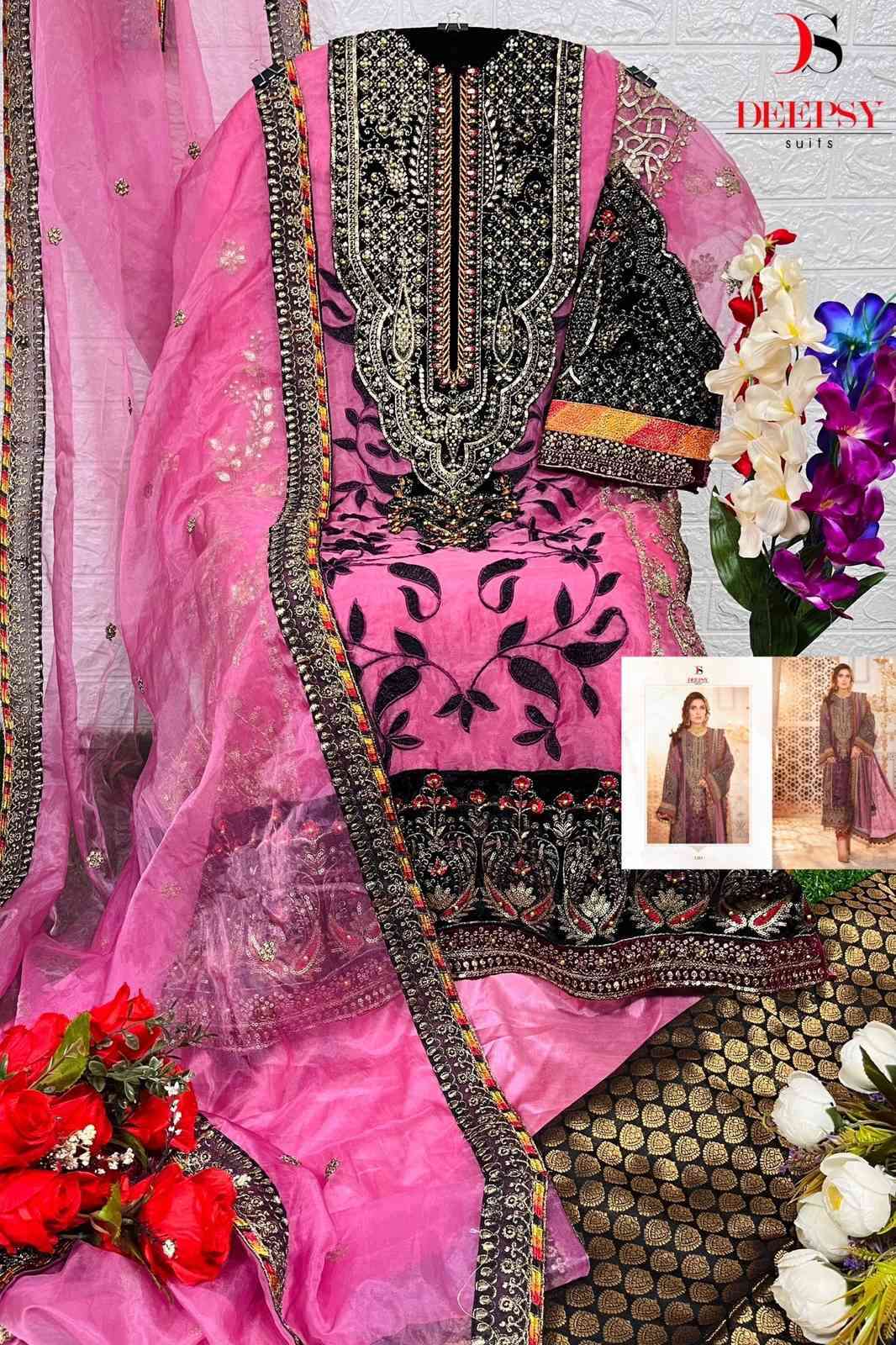Deepsy 1261 Colors Organza Pakistani Unstitch Dress view 2