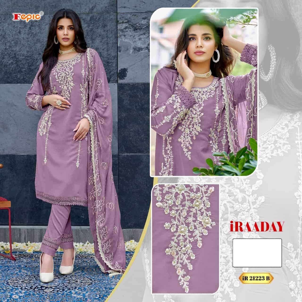 Fepic IR 21223 Colors Pakistani Style Designer Georgette Suit Wholesalers view 2