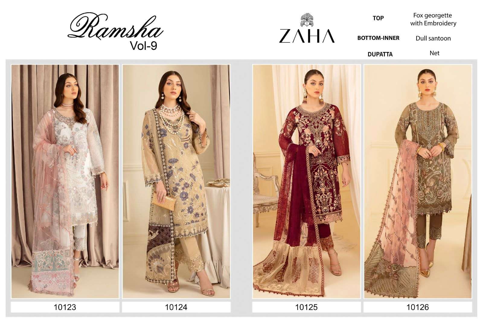 Zaha Ramsha Vol 9 Fancy Pakistani Suit view 6