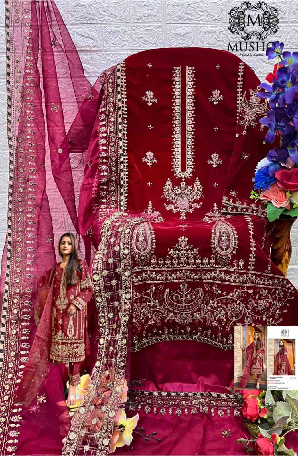 Mushq M 271 Colors Pakistani New Designs Winter Wear Salwar Suit Wholesalers view 7