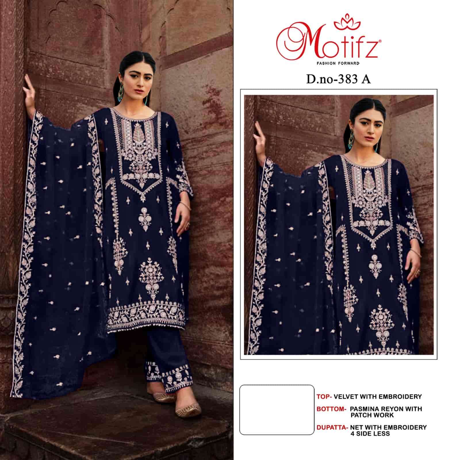 Motifz 383 Velvet Pakistani Designer Suit view 2
