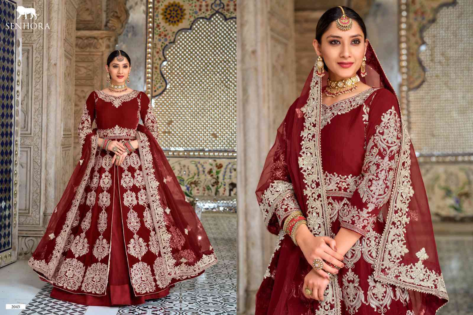 Senhora Dulhan Vol 42 Wedding Wear Designer Velvet Gown New Collection Exporter view 7