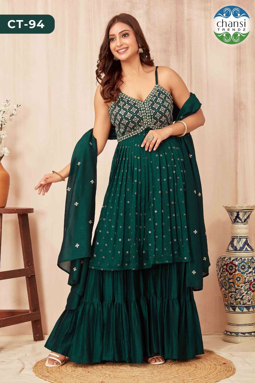 Chansi Trendz Ct 94 Designer Sharara Dress Festive Collection view 2
