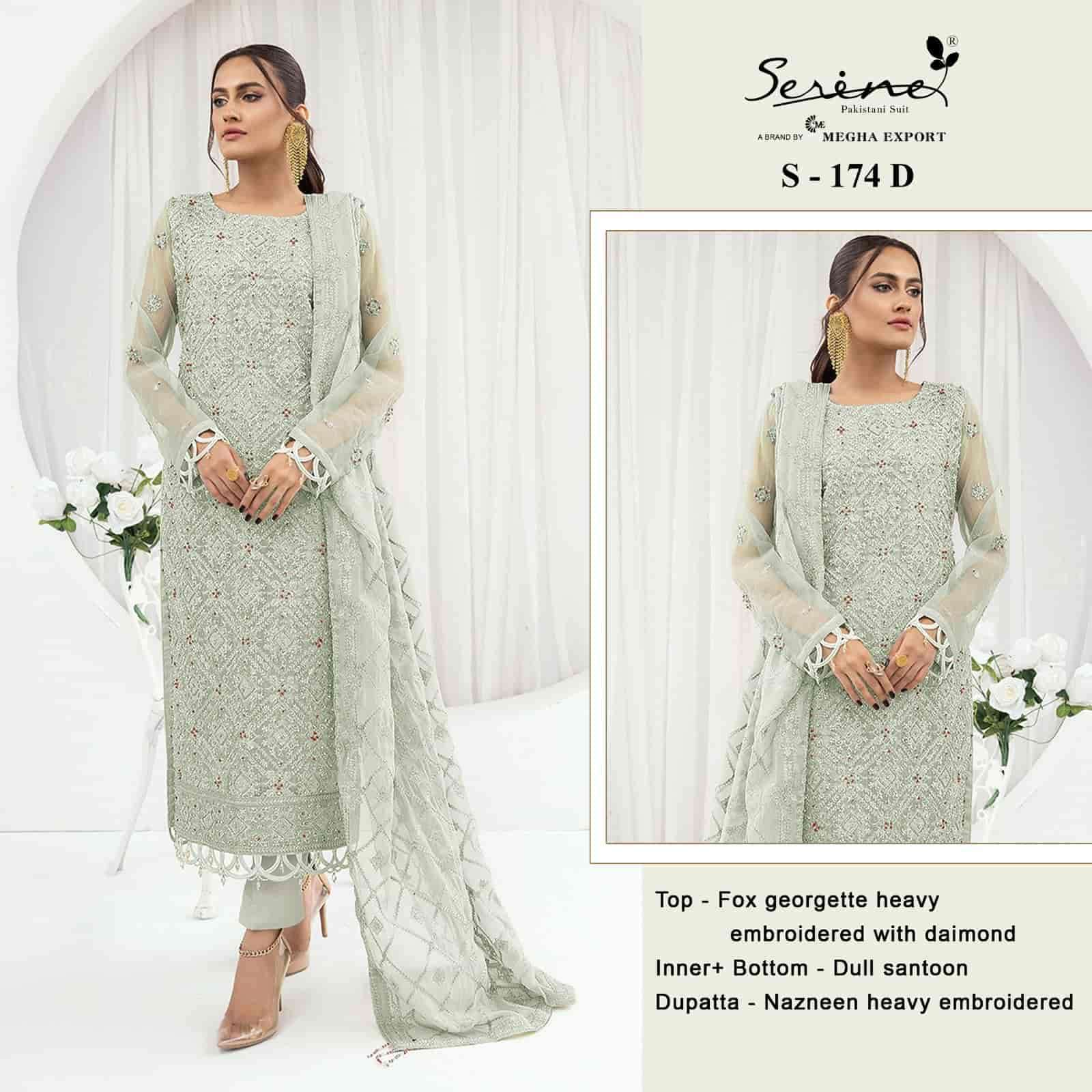 Serine S-174 Embroidered Pakistani Salwar Suit view 4