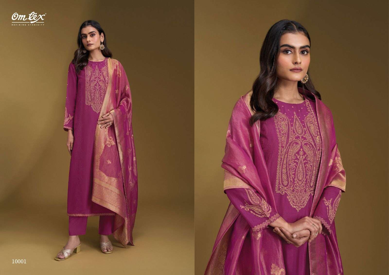 Omtex Flavina Excusive Russian Silk Suit Latest Collection view 3