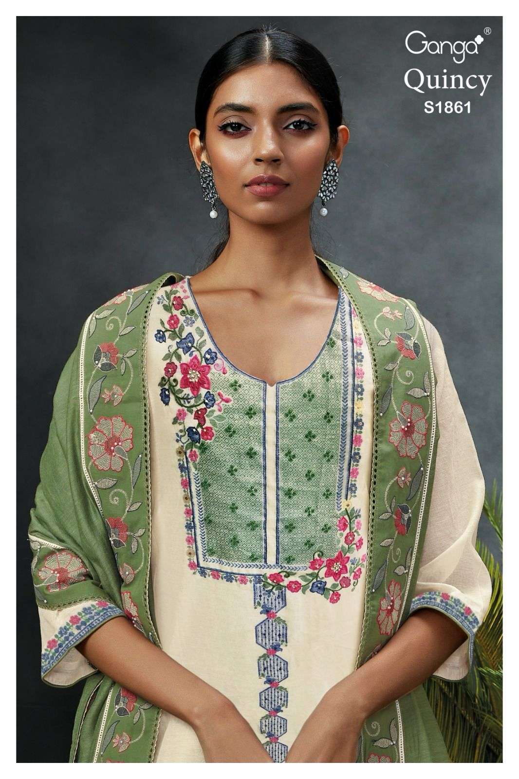 Ganga Quincy 1861 Jacquard Designs Dress Festive Collection