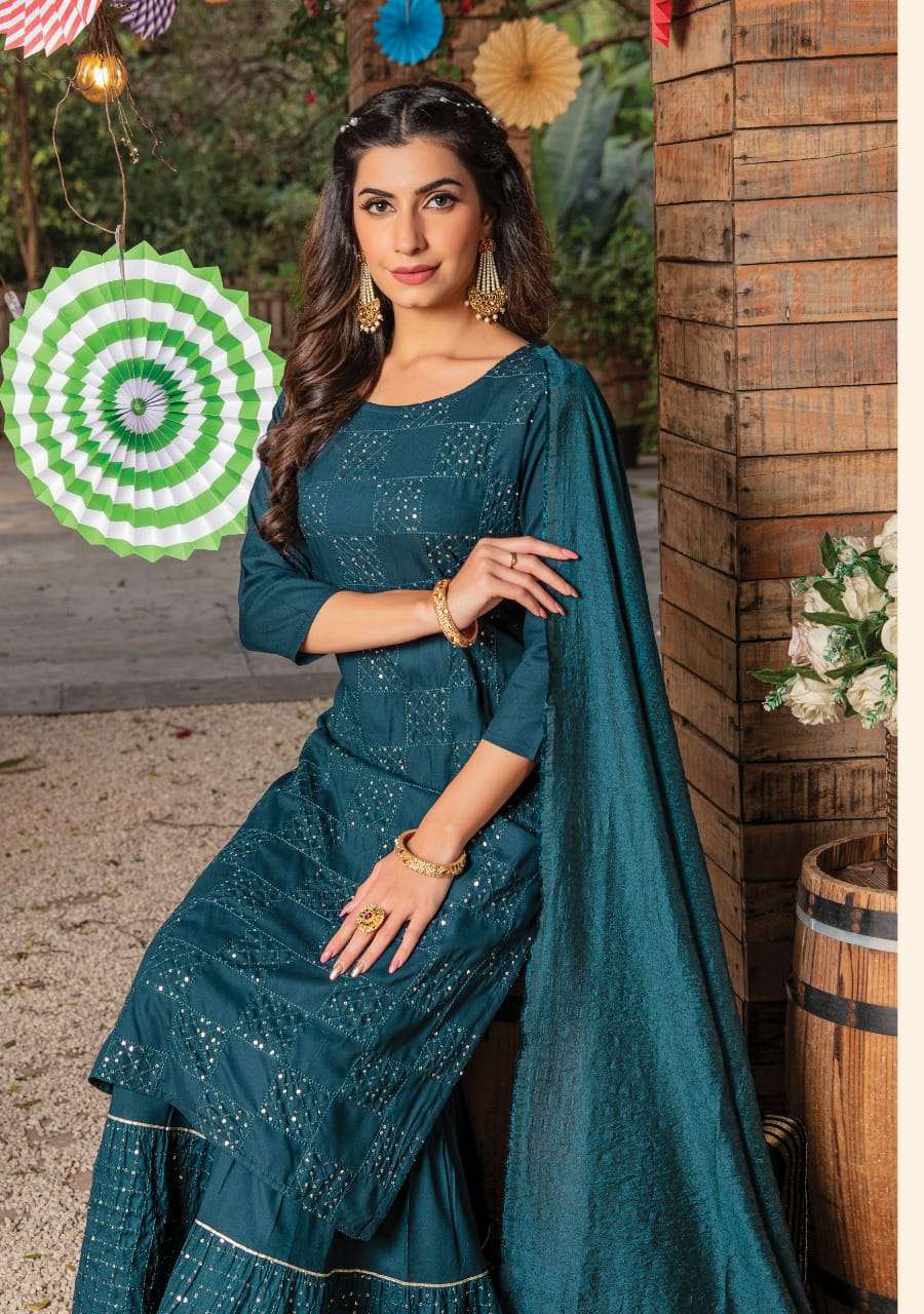 Wanna Laila Designer Readymade Women Ethnic Wear Sharara Dress Collection view 5
