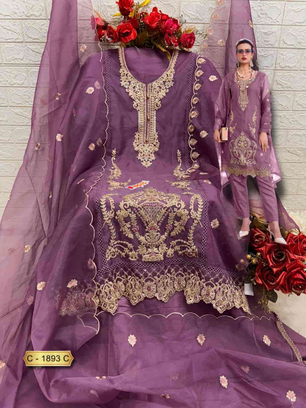Fepic C 1893 C Pakistani Style Organza Embroidered Suit view 2