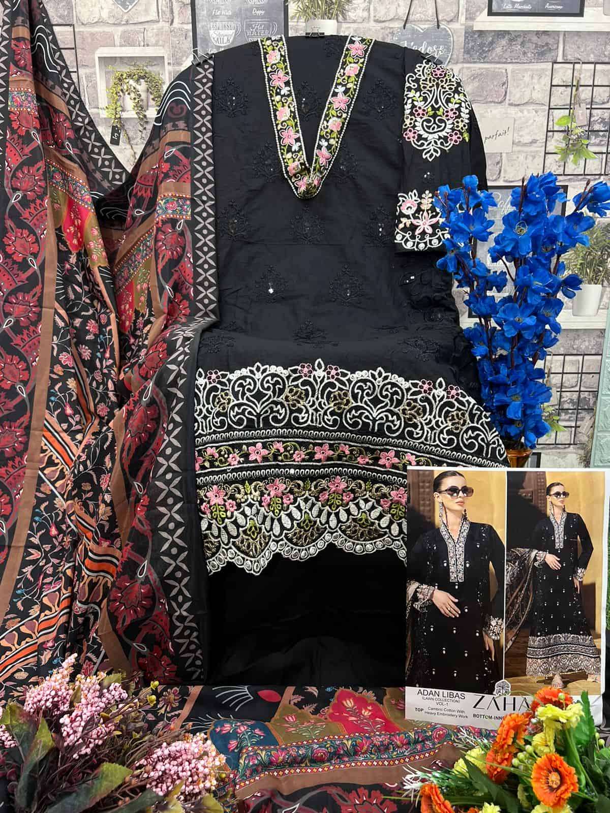 Zaha 10307 Exclusive Heavy Designer Unstitched Salwar Kameez Collection view 2