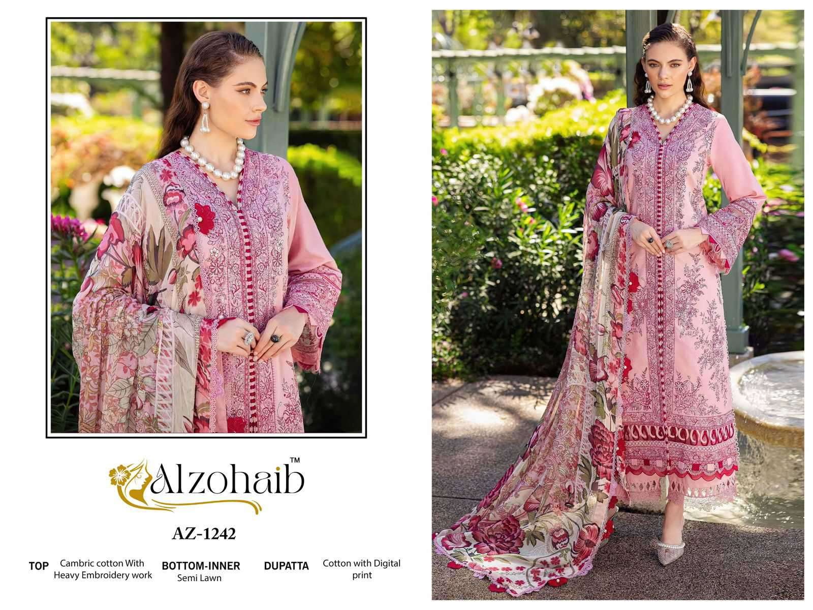 Alzohaib Fatima Nx Vol 1 Cotton Pakistani Suit view 2