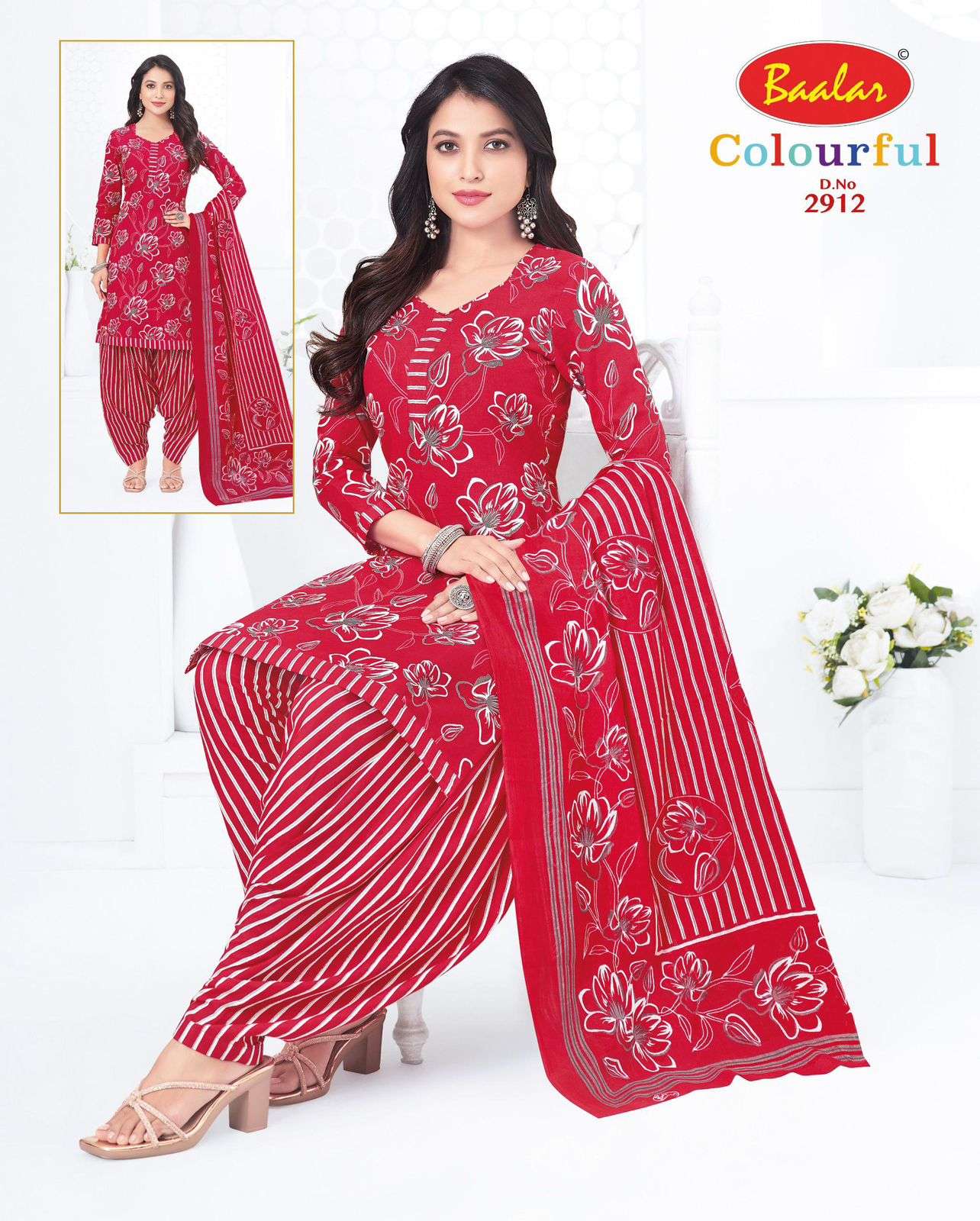 Baalar Colourful Vol 29 Unstitch Pure Cotton Suit view 6