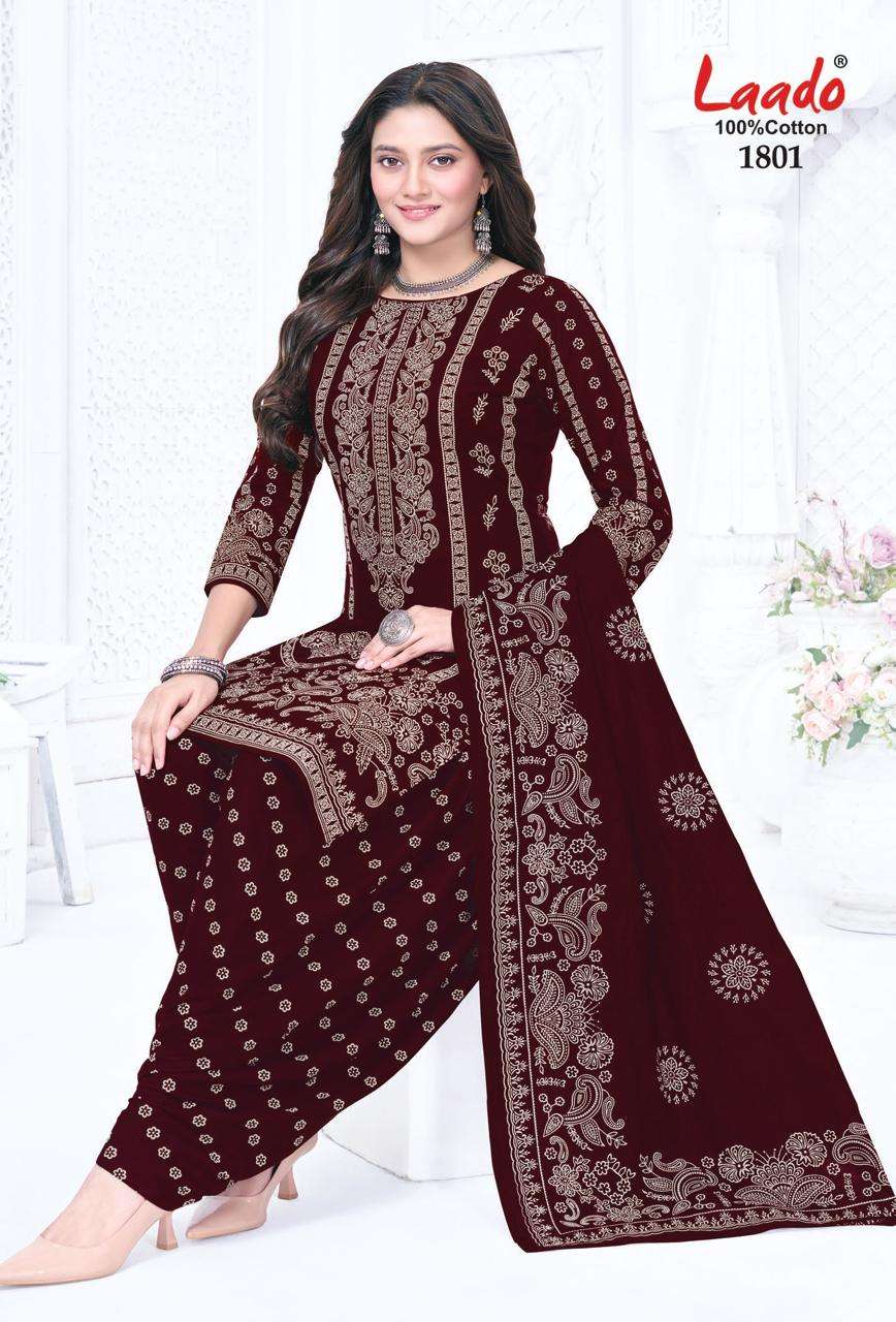 Laado Nadiya Patiyala Vol 18 Printed Cotton Dress view 14