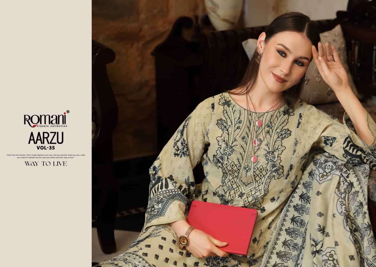 Romani Aarzu Vol 35 Fancy Cotton Dress Material view 13