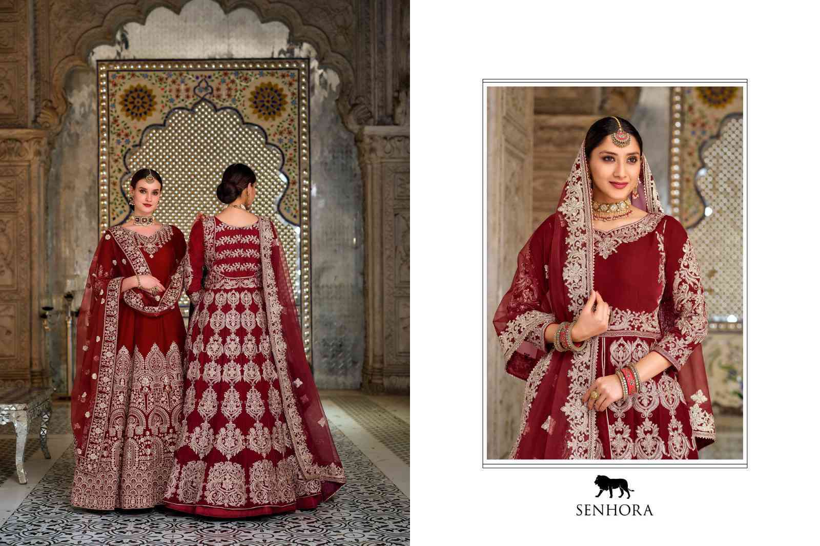 Senhora Dulhan Vol 42 Wedding Wear Designer Velvet Gown New Collection Exporter view 6