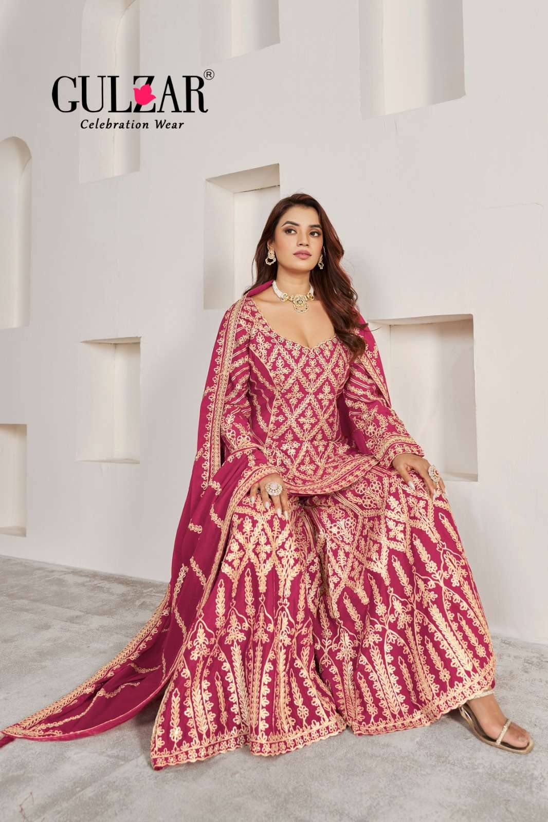 Gulzar Gotakari Designer Palazzo Suit view 11