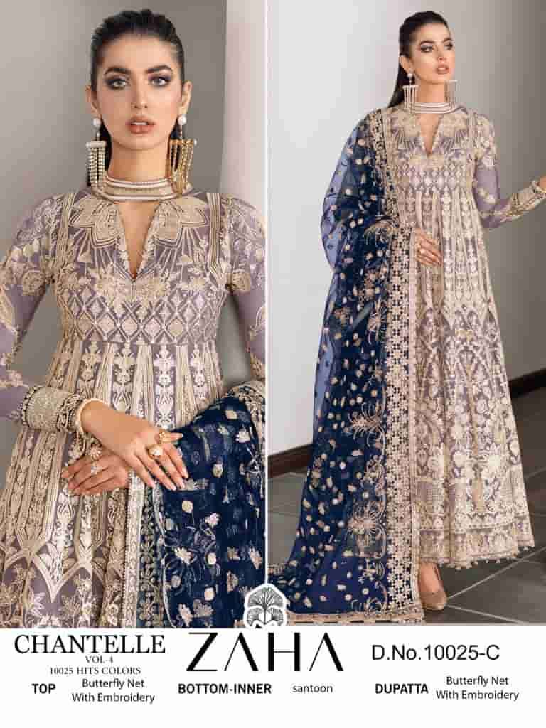 Zaha Chantelle Vol 4 10025 Hits Colors Party Wear Style Heavy Designer Suit Collection view 3
