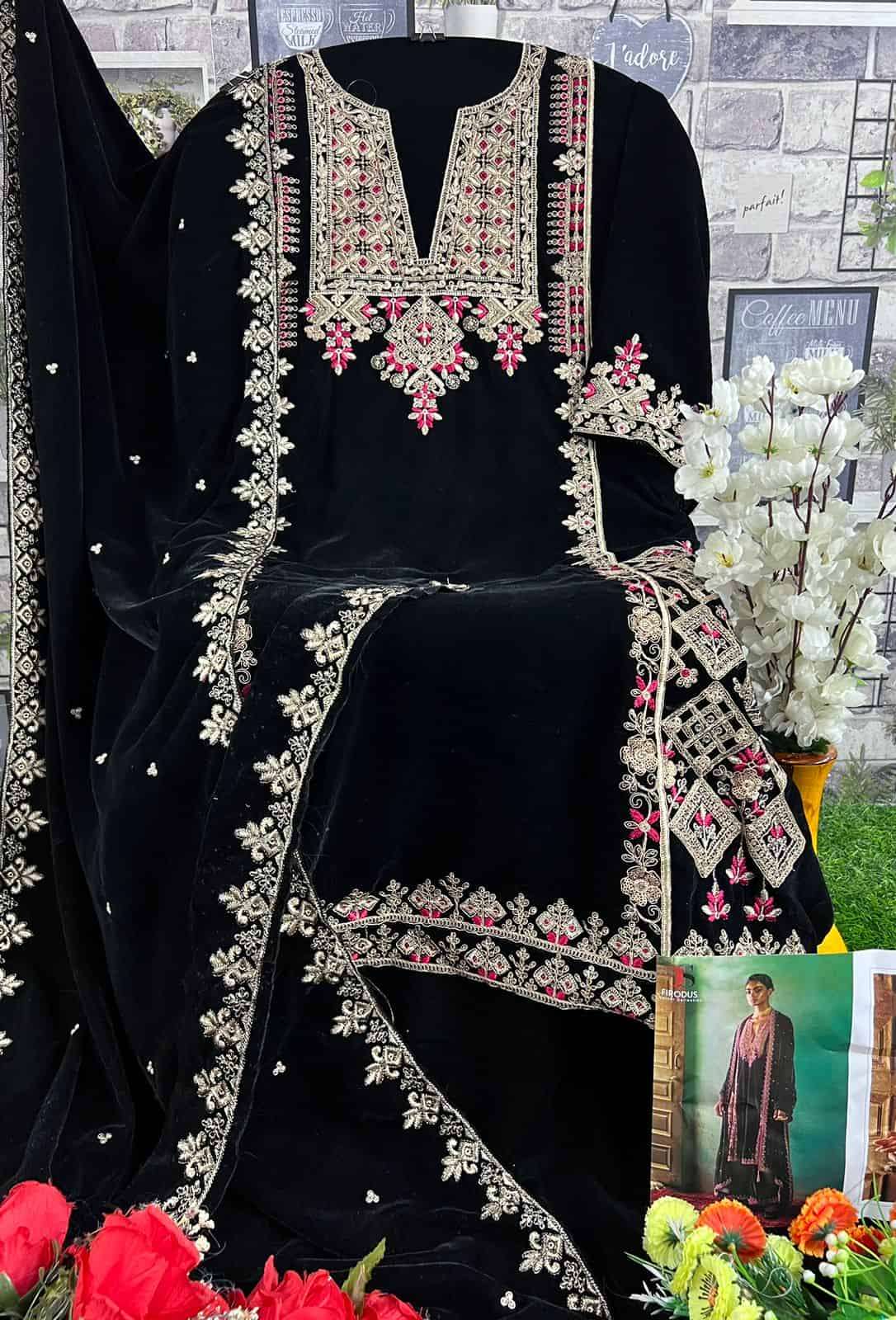 Deepsy 3291 Colors Firdous Velvet Festive Wear Style Designer Winter Wear Suit view 5