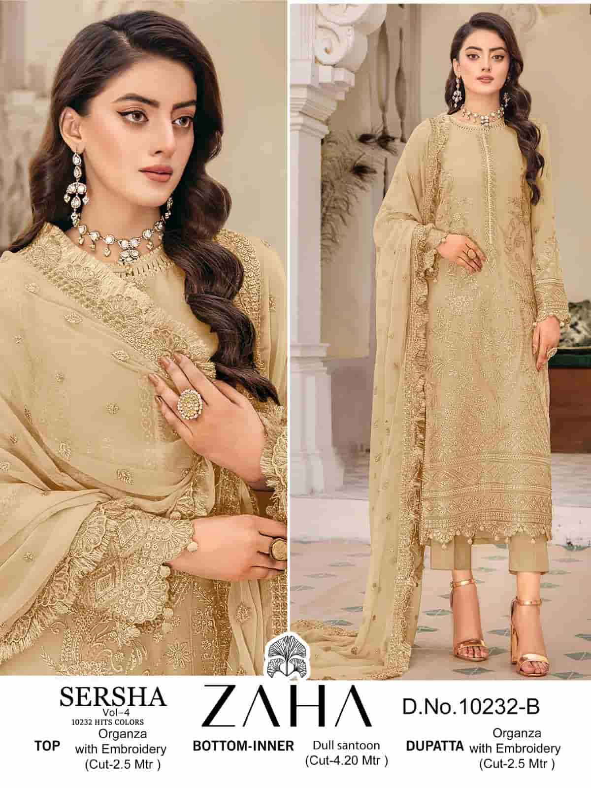 Zaha Sersha Vol 4 10232 Hits Colors Pakistani Festive Wear Style Salwar Suit view 2
