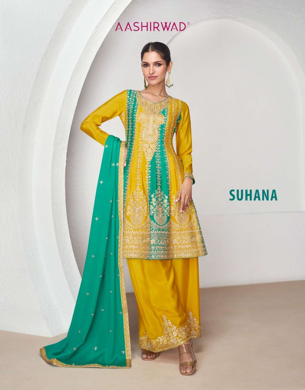 Aashirwad Suhana 9922 To 9923 Latest Style Readymade Dress Festive Collection view 4