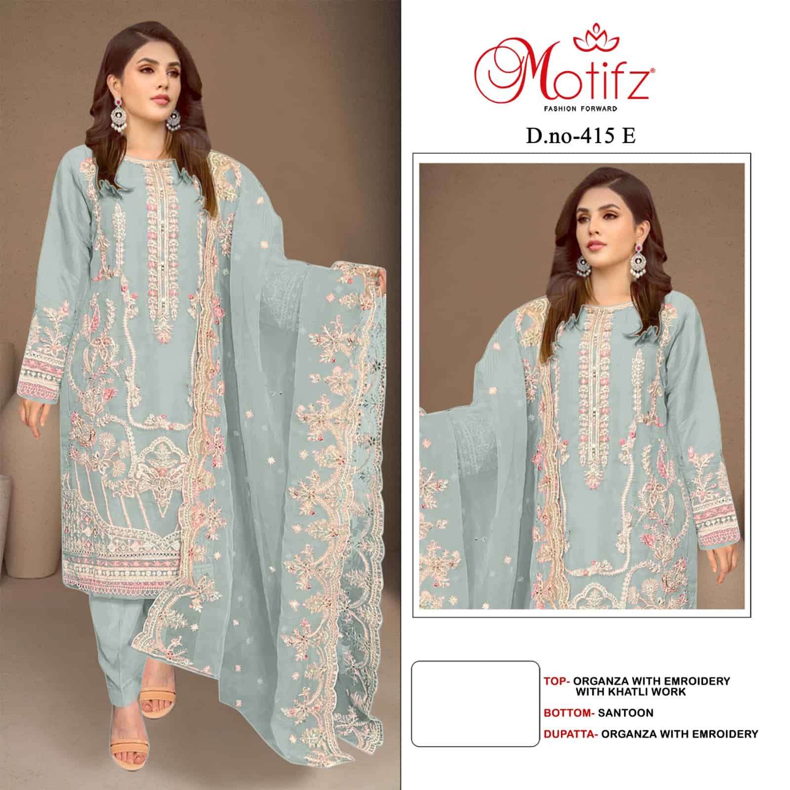 Motifz 415 C Pakistani Designer Party Suit