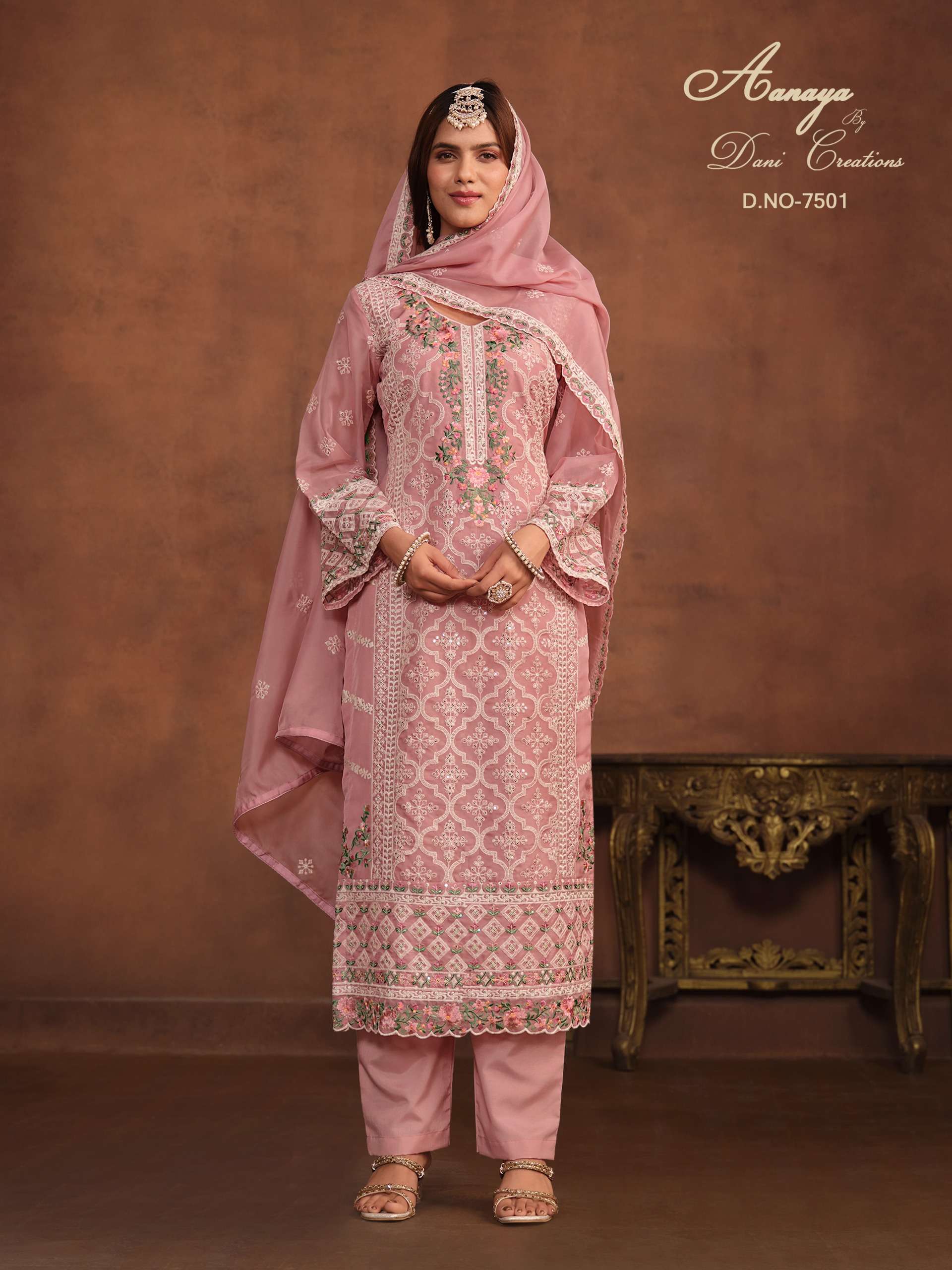 Aanaya 7501 Organza Partywear Suit