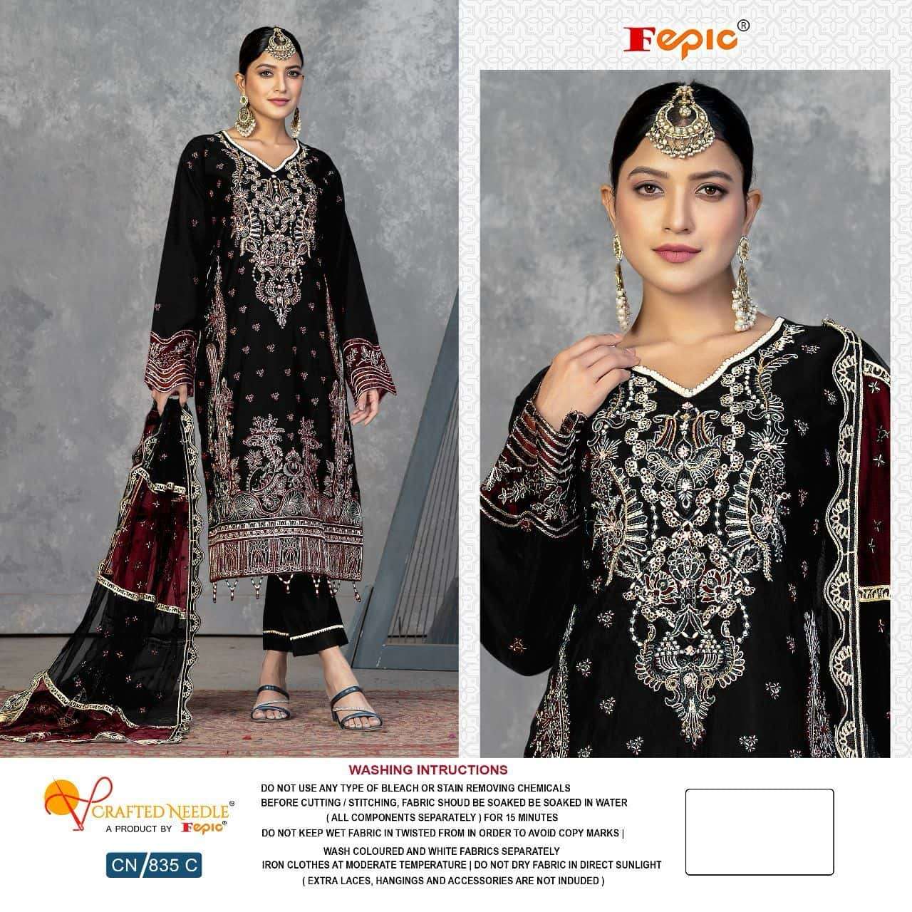 Crafted Needle CN 835 By Fepic Heavy Designer Partywear Style Readymade Suit Exporter view 3