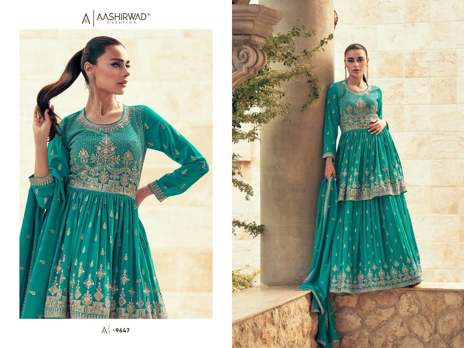 Aashirwad Gulkand Sadaf Wedding Wear Lehenga Style Designer Dress view 15