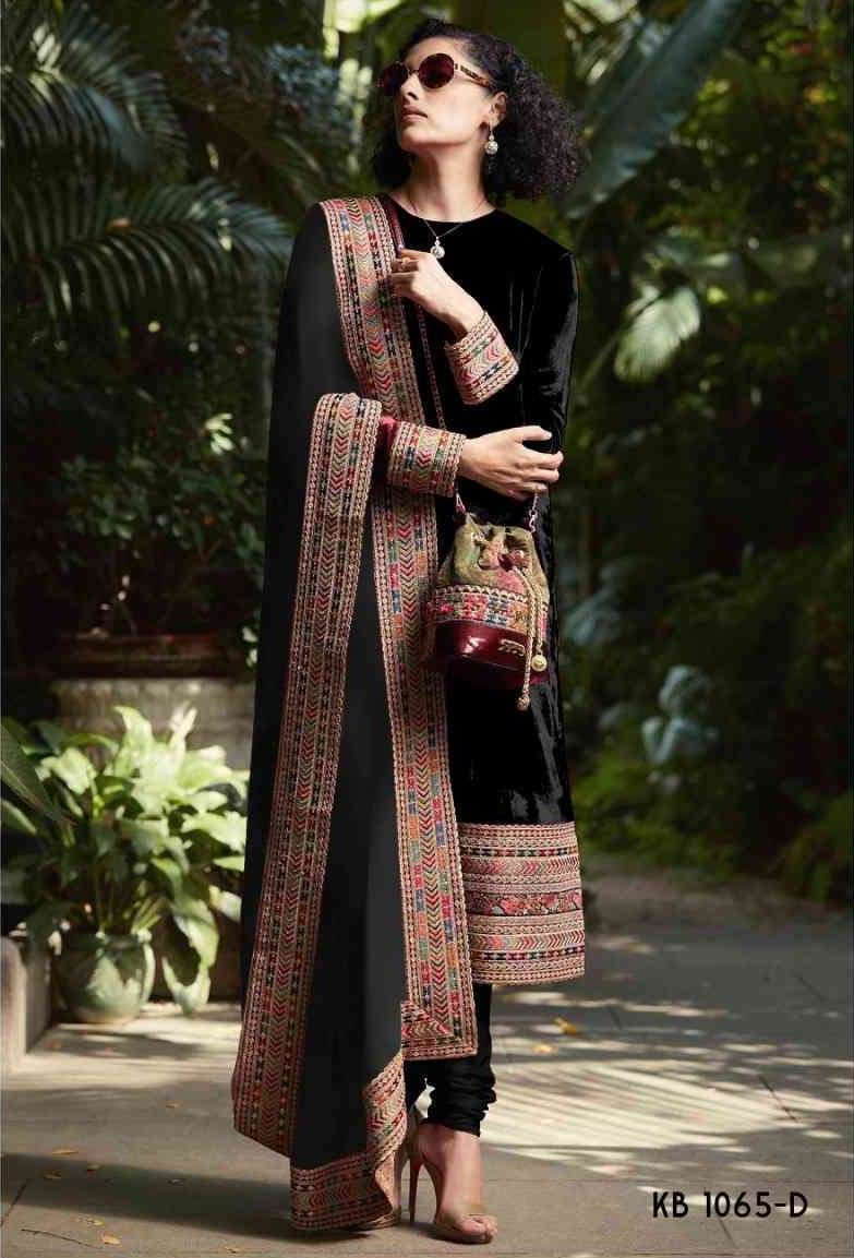 Kb Series Kb 1065 Traditional Partywear Velvet Salwar Suit view 7