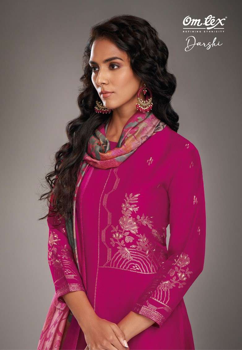 Omtex Darshi Jacquard Silk Partywear Designs Ladies Suit Collection view 4