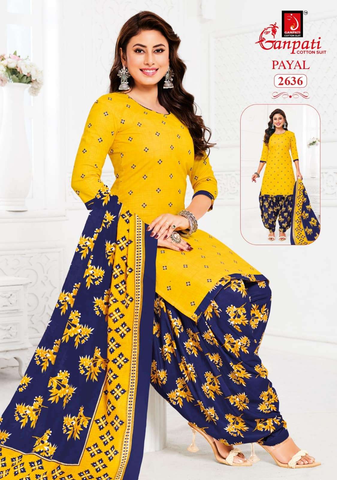 Ganpati Payal Vol 12 Pure Cotton Dress Material Catalog view 17