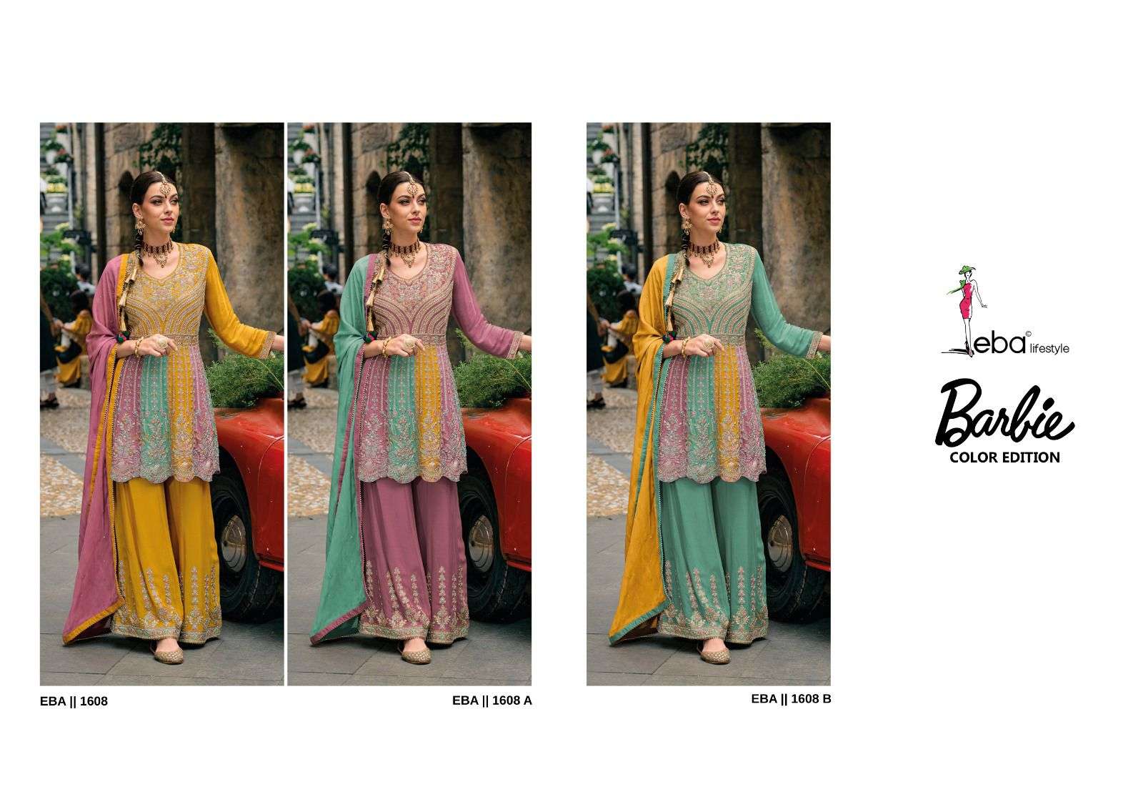 Eba Lifestyle Barbie Color Edition Branded Latest Designer Wedding Suit Readymade Designs view 4
