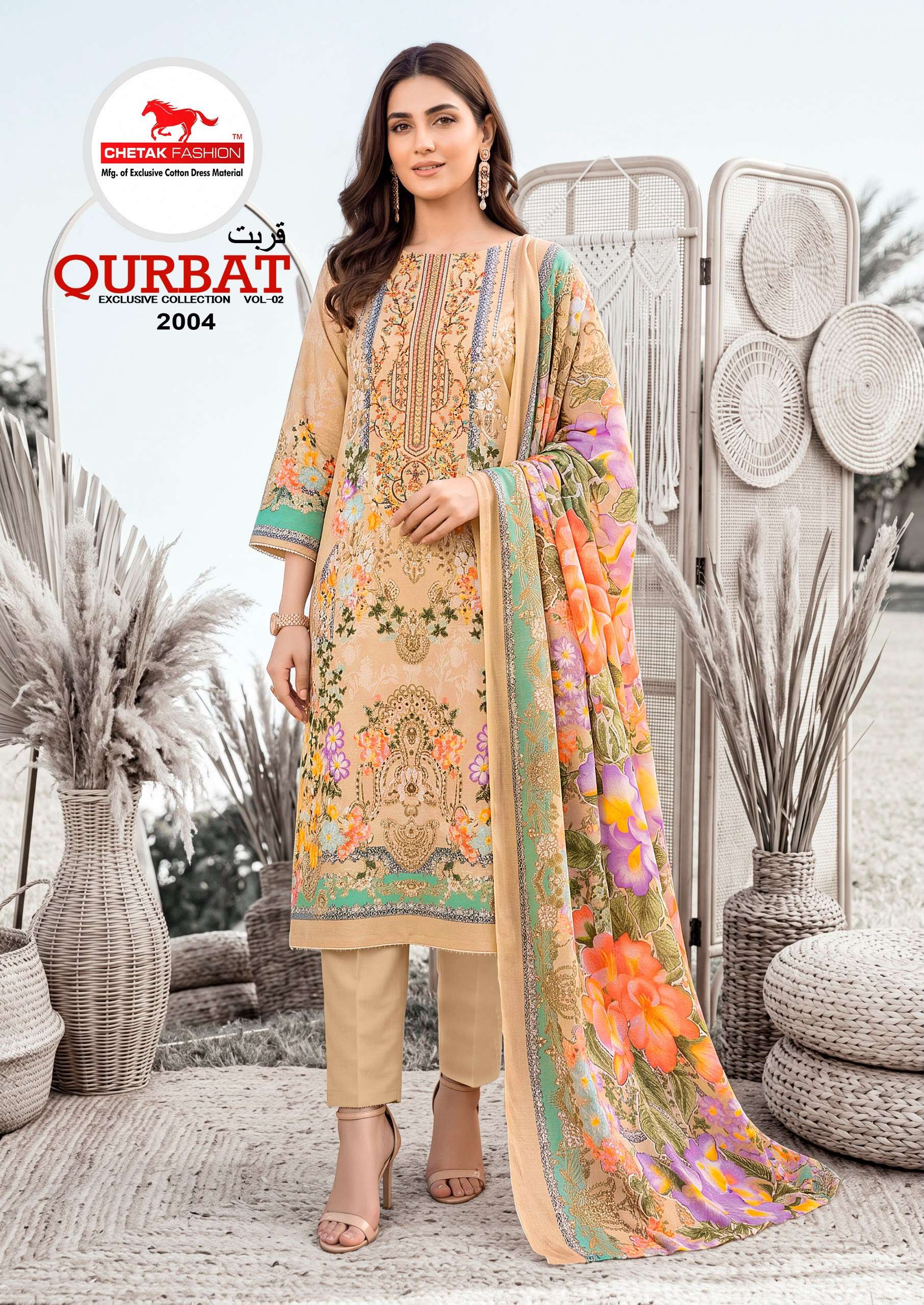 Chetak Fashion Qurbat Vol 2 Fancy Cotton Dress Material Catalog view 4