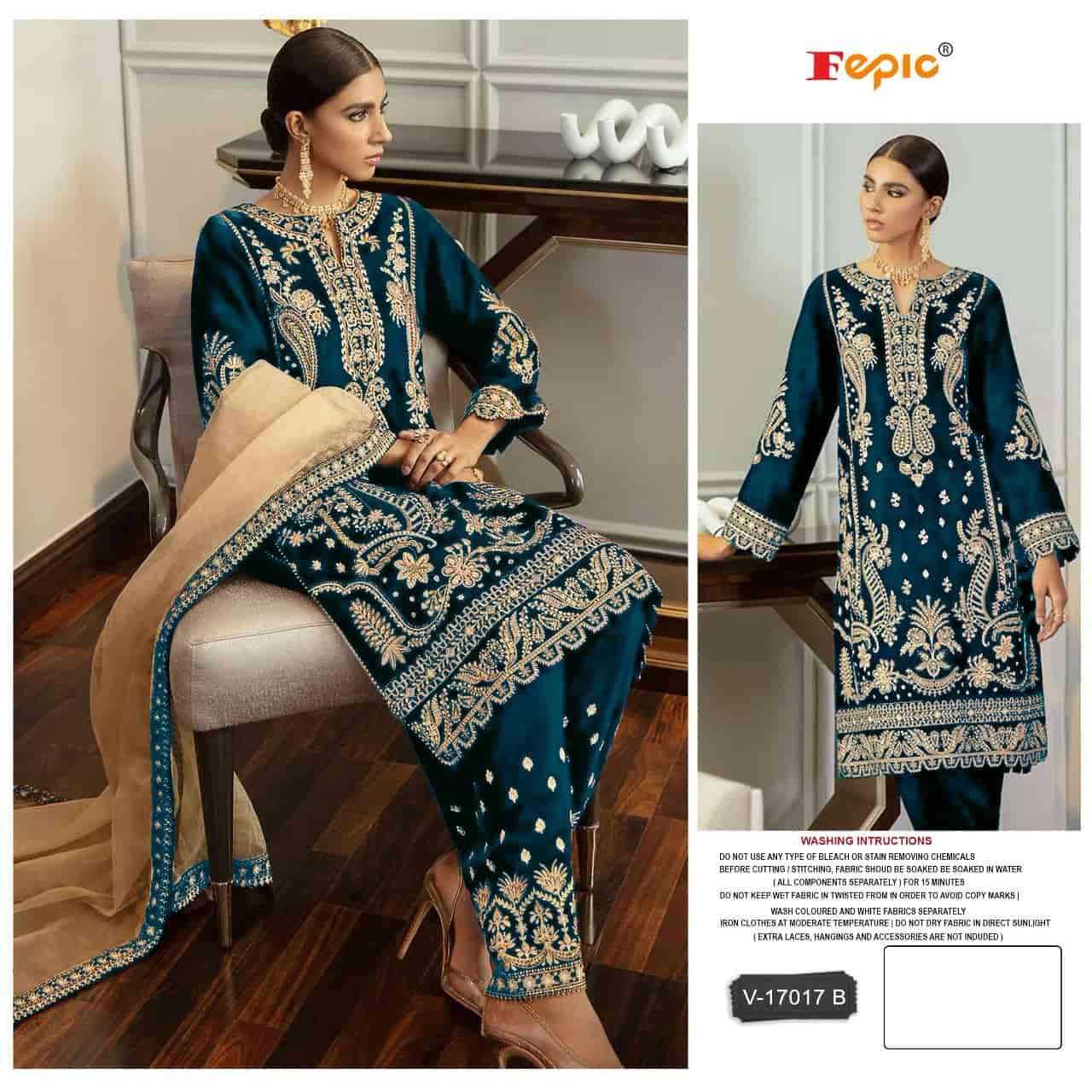 Fepic Rosemeen V 17017 B Velvet Pakistani Suit