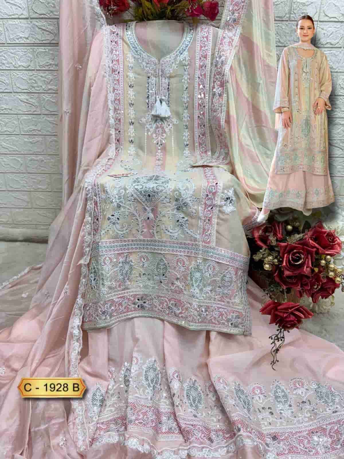 Fepic C 1928 Colors Pakistani Style Designer Chinon Suit Wholesalers view 7