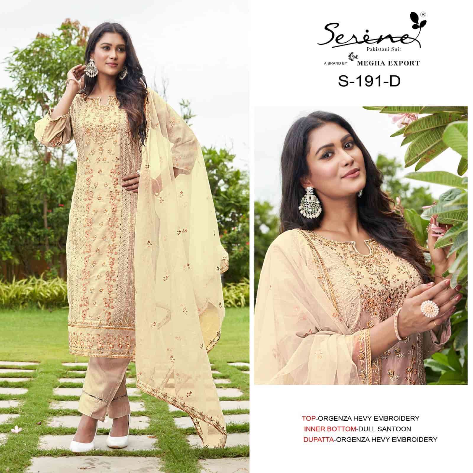Serine S 191 Colors Festive Wear Style Pakistani New Designs Suit Wholesalers view 4