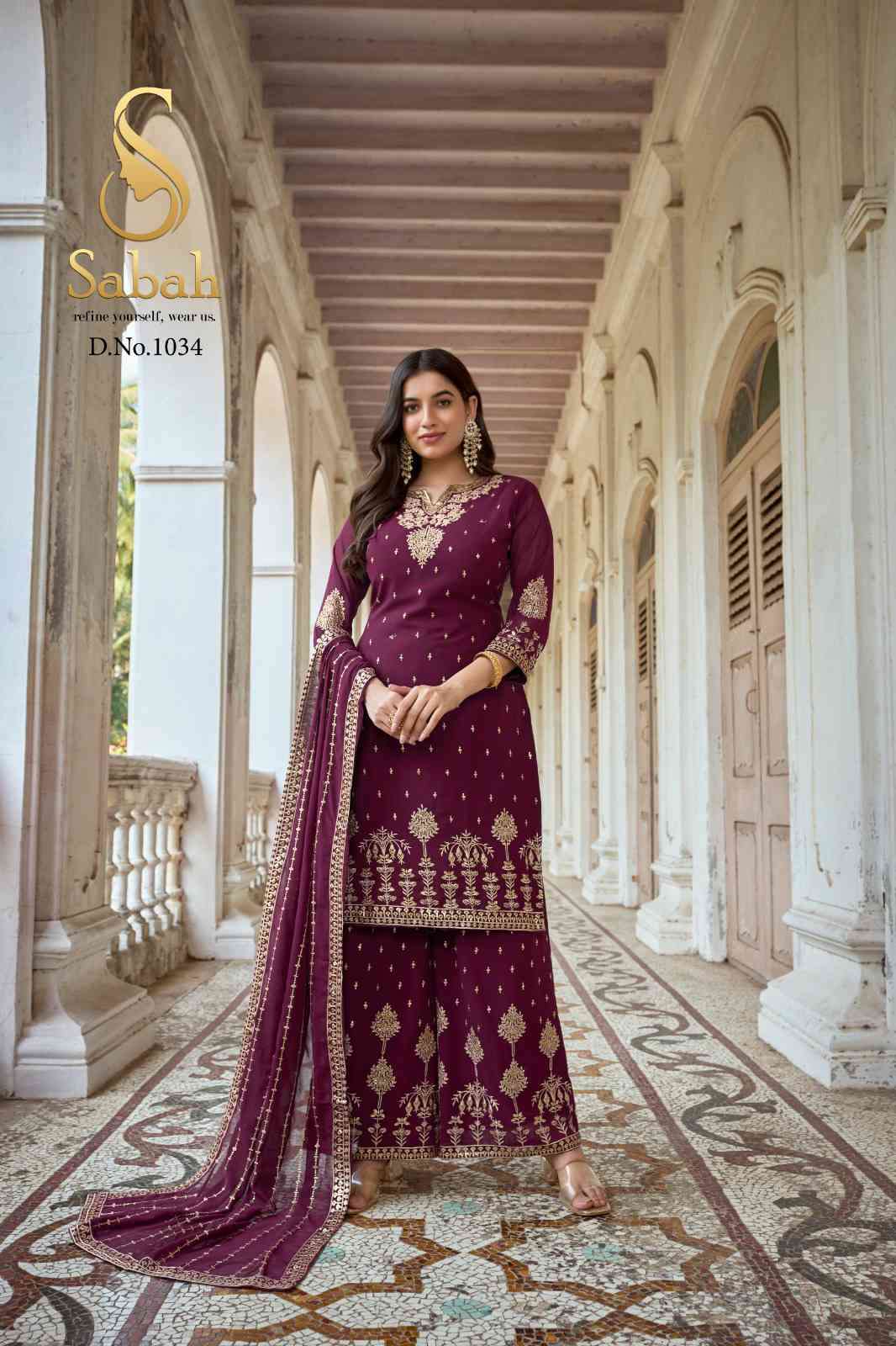 Fk Fashion Sabah Zareen Partywear Designer Work Palazzo Dress view 7