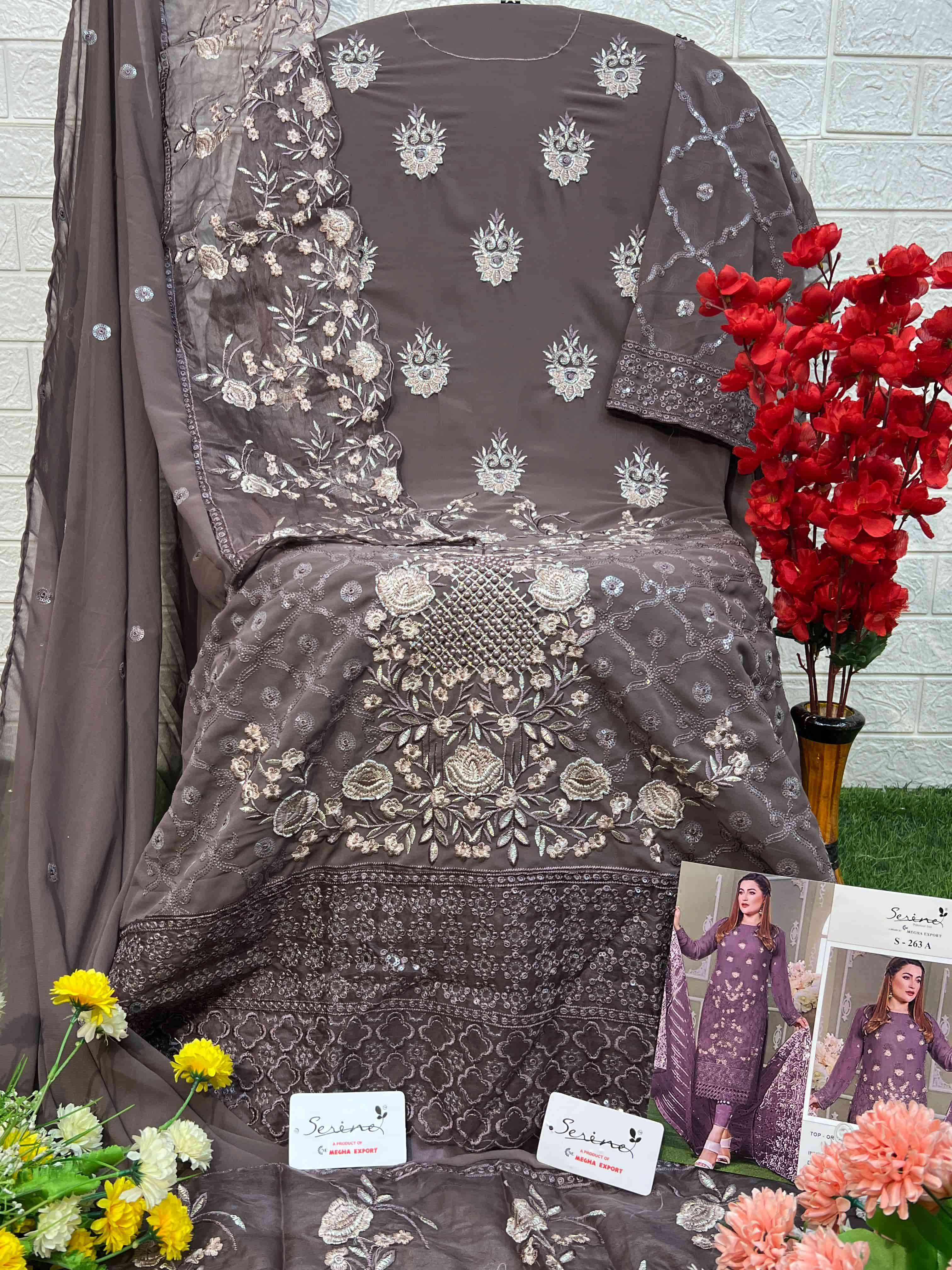 Megha Exports S 263 Colors Pakistani Latest Designer Embroidered Suit Wholesalers view 2