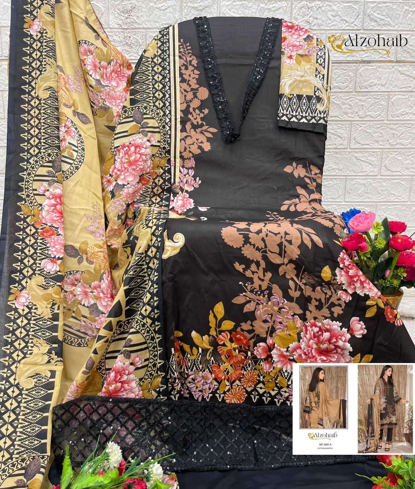 Alzohaib 1315 Colors Pakistani Suit Collection view 4
